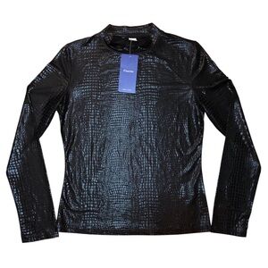 NWT shiny snakeskin top